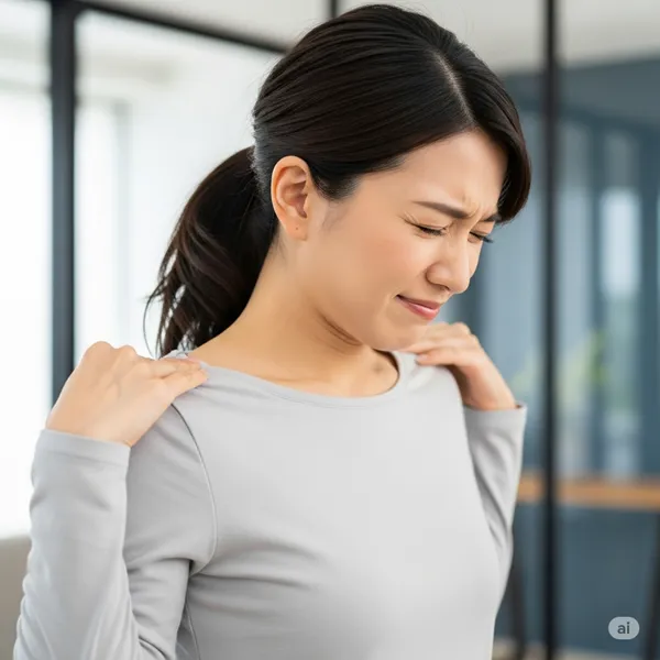 肩がガチガチに固まる